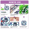 (US Only)2D Flat DIY Diamond Painting Art Pendant Window Hanging Wolf Dream Catcher