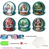 6Pcs Weihnachten Schneekugel - 5d DIY Handwerk Gru&szlig;karte