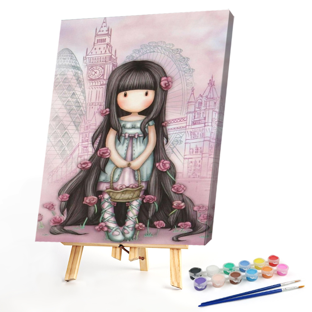

40*50CM - Paint By Numbers - Flower Girl, 501 Original