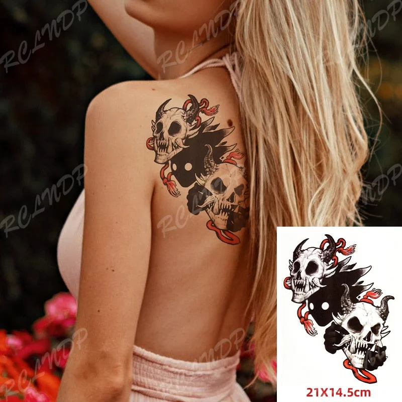 Waterproof Temporary Tattoo Sticker cartoon anime knife sexy girl cat Fake Tatto Flash Tatoo big size tattoos for Women Men