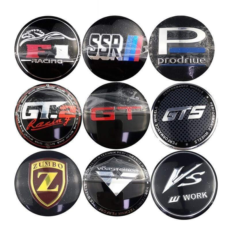 4pcs 56mm Vorsteiner SSR F1 GT ZUMBO Prodriue GTS Car Wheel Center Hub Cap Sticker Auto Tire Emblem Badge Decal Accessories voiturehub dxncar
