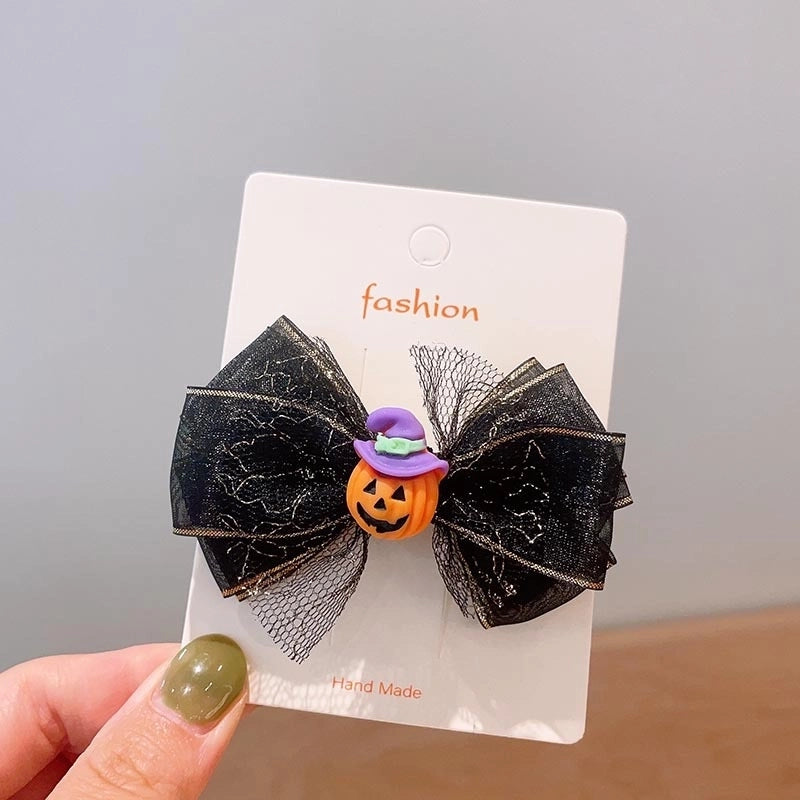 Halloween Cool Style Girl’S Pumpkin Cat Ghost Felt Hair Clip