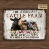 Personalized Names：Cattle Relax - Vintage Metal Tin Signs/Wooden Signs