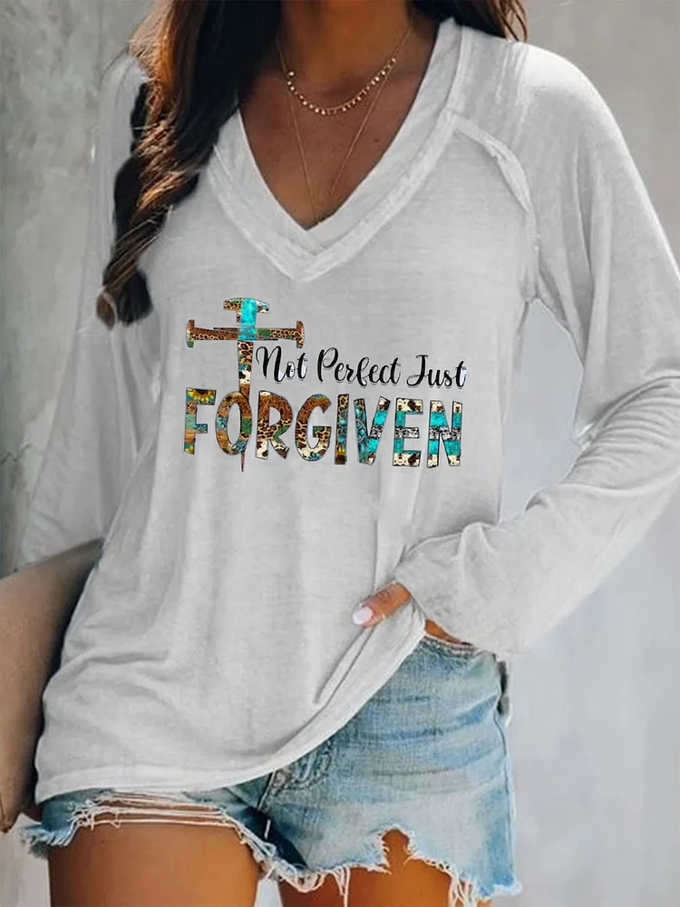 Not Perfect Just Forgiven Religion Christian Sweatshirt