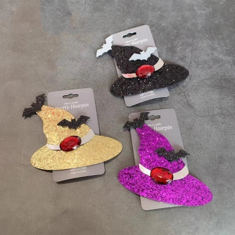 Halloween Ethnic Style Unisex Hat Bat Plastic Sequins Hair Clip