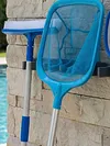 Pool Cleaning Nets Pole Leaf Skimmer Net With Short Pole Swimming Pool Cleaning Net Lightweight Deep-Water Pools Leaf Nets for Fine Debris in Inground/Above Ground