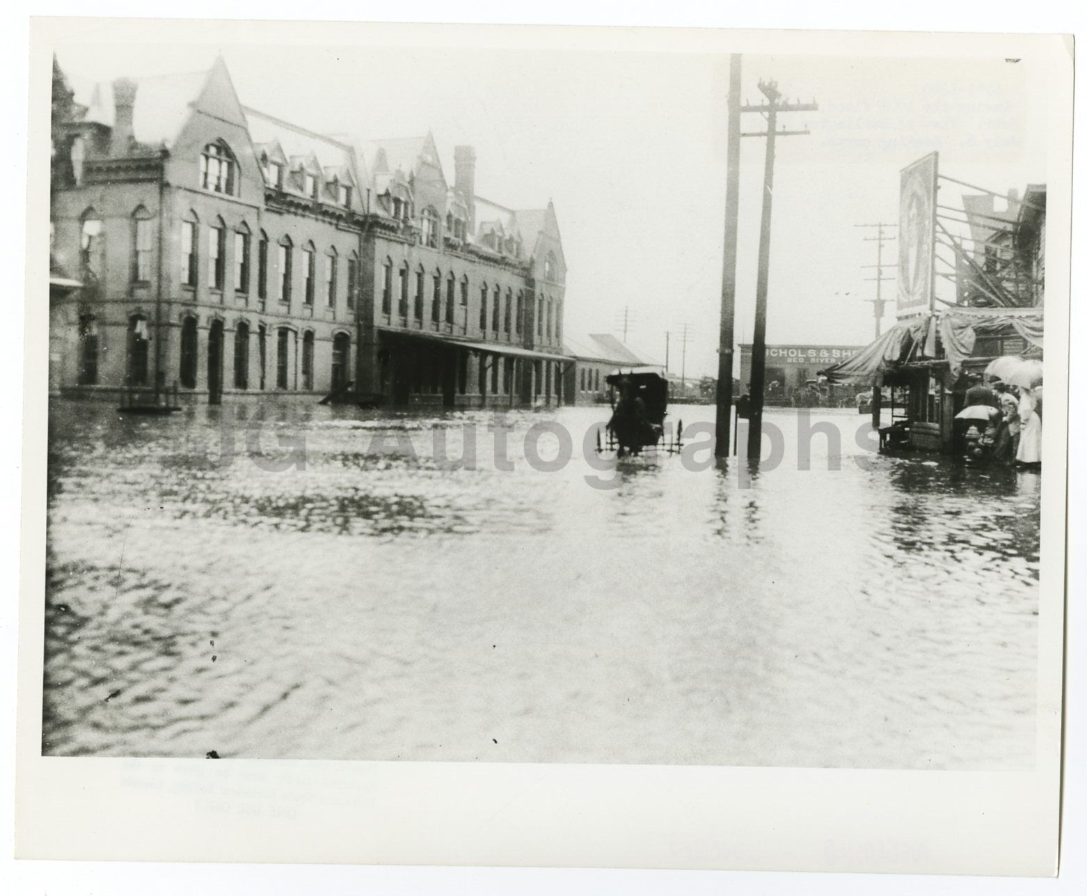 Nebraska History - Vintage 8x10 Publication Photo Poster paintinggraph - 1908 Lincoln Flood