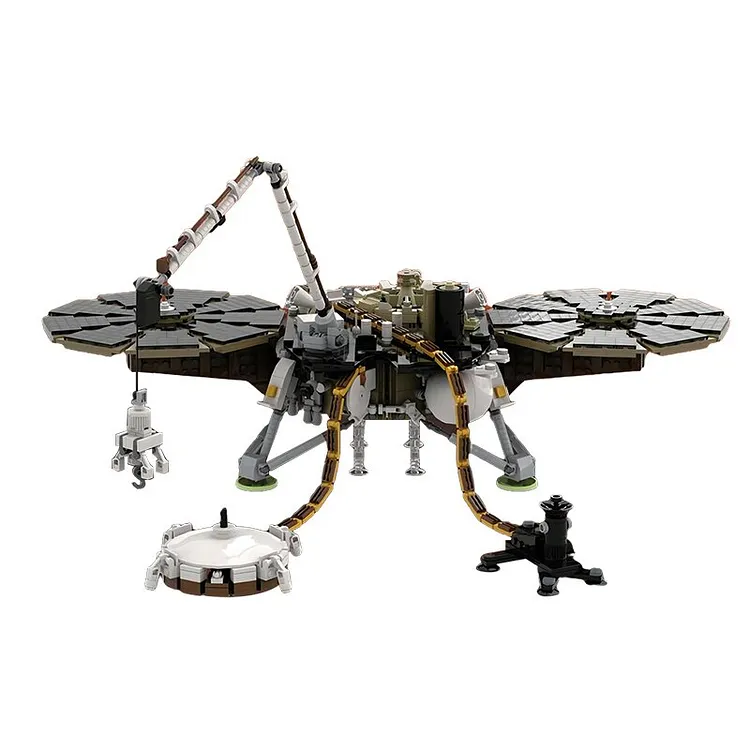 BuildMoc InSighted Mars Space Probe Lander Exploration Mars Detector
