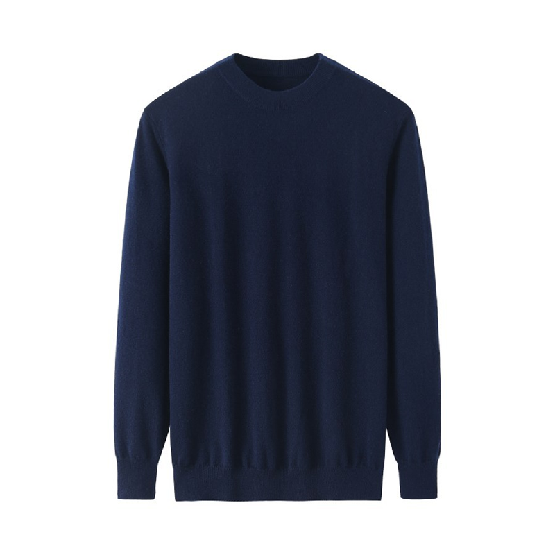 Crew Neck 100 Cashmere Sweater For Men REAL SILK LIFE