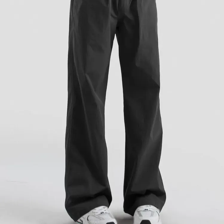 Loose Straight Leg Jeans-BLACK