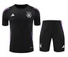 Joyfball 2024/2025 Germany short sleeved training jersey black+Shorts  1:1 Thai Quality