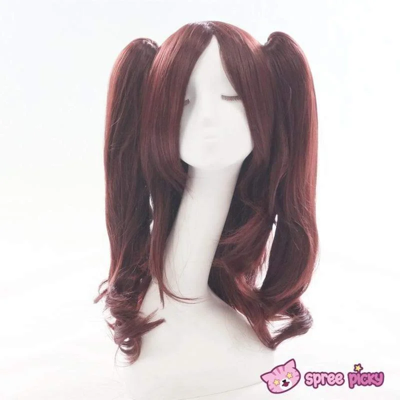 [Clearance] Wine Caramel Mixed Color Long Wig with 2 Pony Tails SP152050