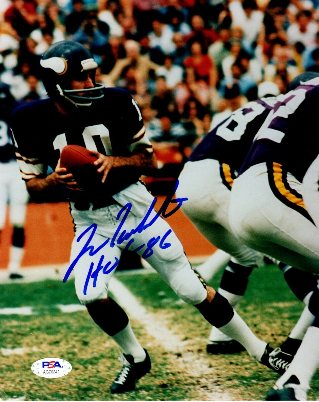 Fran Tarkenton autographed signed inscribed 8x10 NFL Minnesota Vikings PSA COA