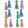 2Pcs Octopus Dog Toy No Stuffing Squeaky Plush Puzzle Toy Interactive Chew Toy