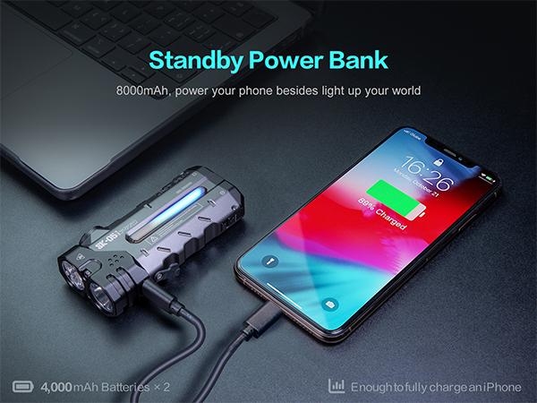 Product Introduction of LOOP GEAR SK05 Pro Mao Flat EDC Flashlight. 4360 Lumens Powerful Rechargeable LED Flashlight. Powerbank. Spotlight. Floodlight. Fast Battery Replacement (Links do not include k-sheath) 3