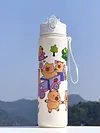 800ml Capybara Cute Water Cup with Straw & Handle Travel Water Bottle for Sports