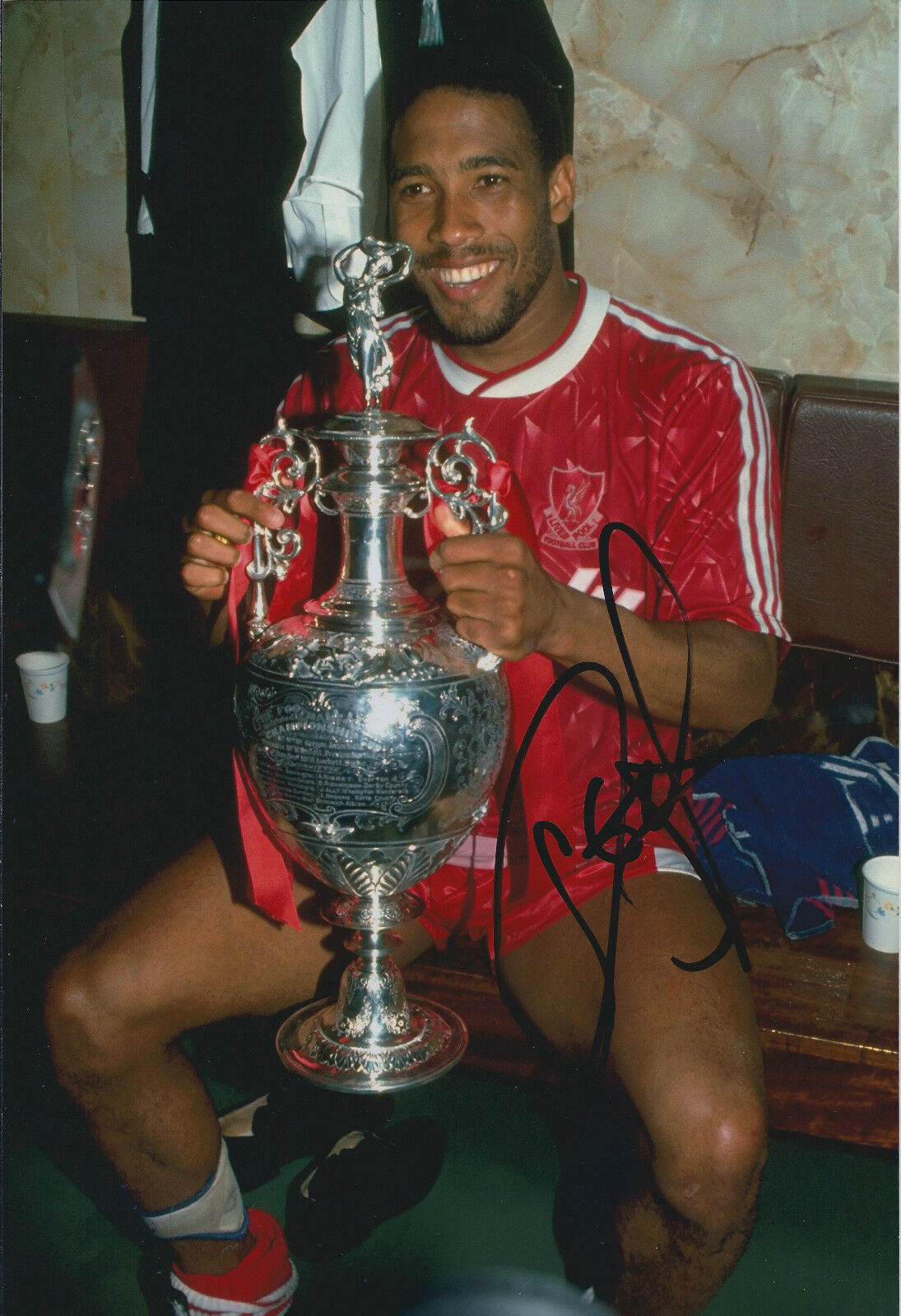 John BARNES SIGNED 12x8 Photo Poster painting AFTAL COA Liverpool Legend European Cup WINNER