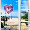 (US Only)Feather Wind Chime Theme 2D/Flat DIY Hanging Diamond Art Eye Pendant Decor