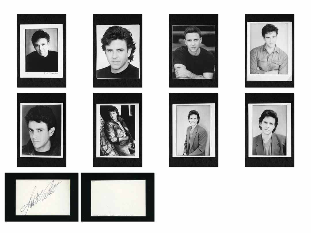 Scott Valentine - Signed Autograph and Headshot Photo Poster painting set - Family Ties