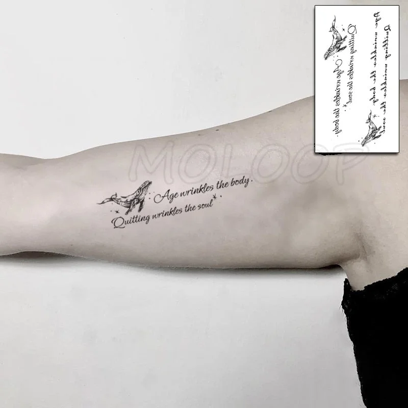 Waterproof Temporary Tattoo Stickers Chinese Character Win Every Exam Small Size Tatto Flash Tatoo Fake Tattoos for Man Women