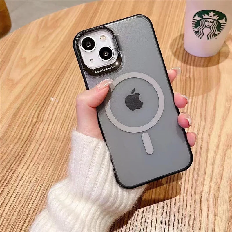 Lens Invisible Bracket Magnetic Phone Case