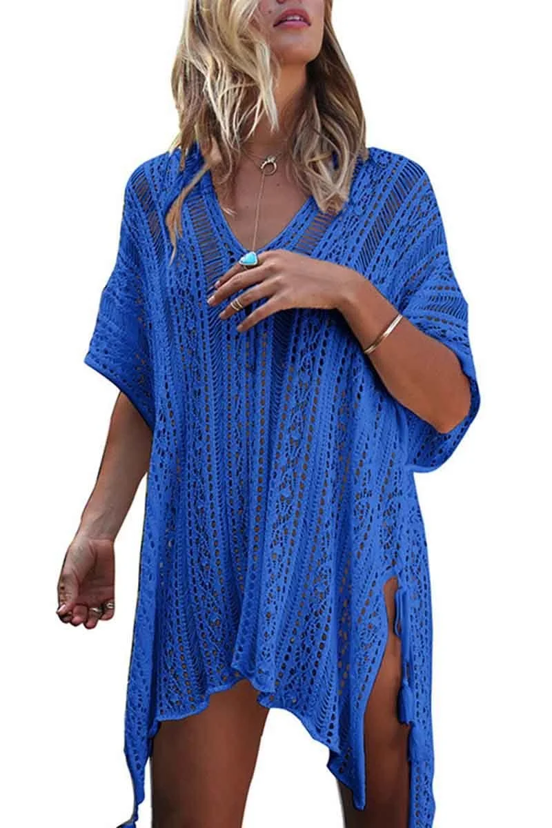 Casual Hollow Knitted Swimwear Cover-up