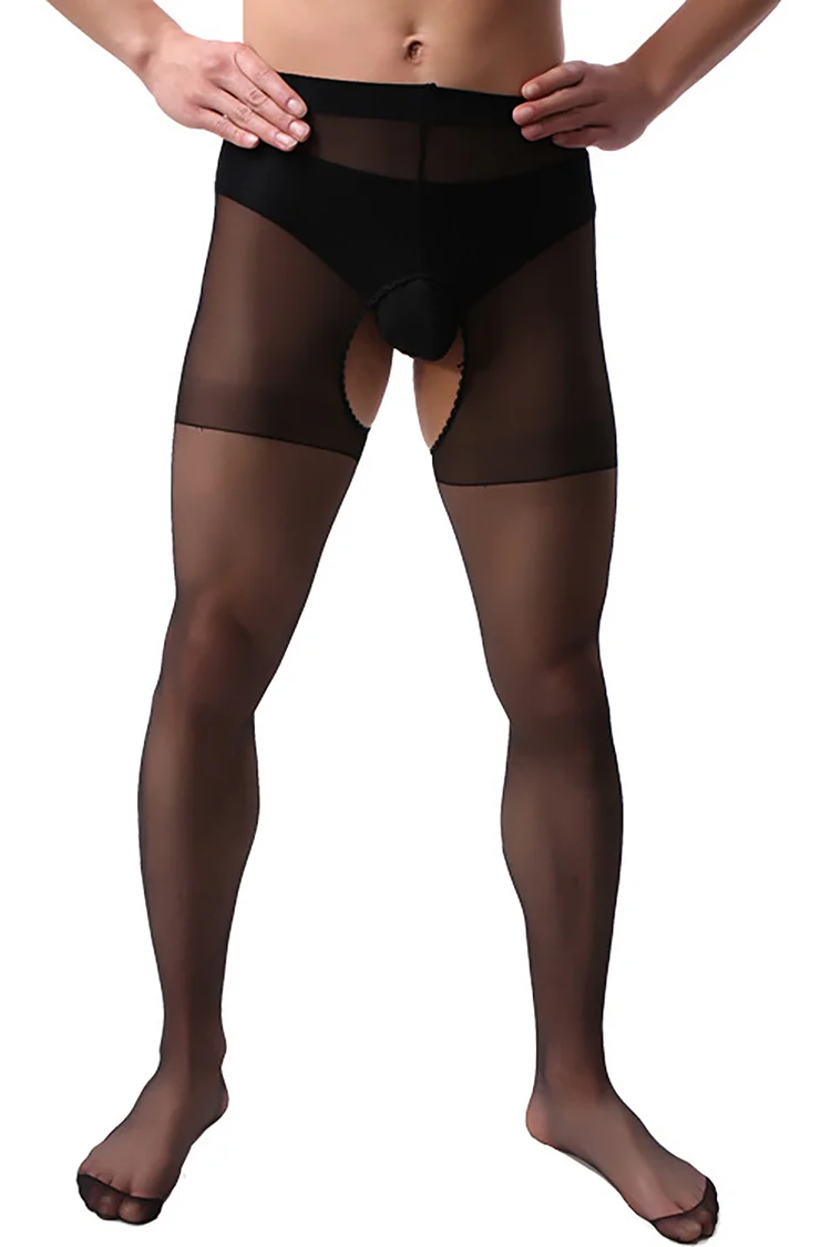 Men's Mesh See Through Hollow Out Stretchy Stockings