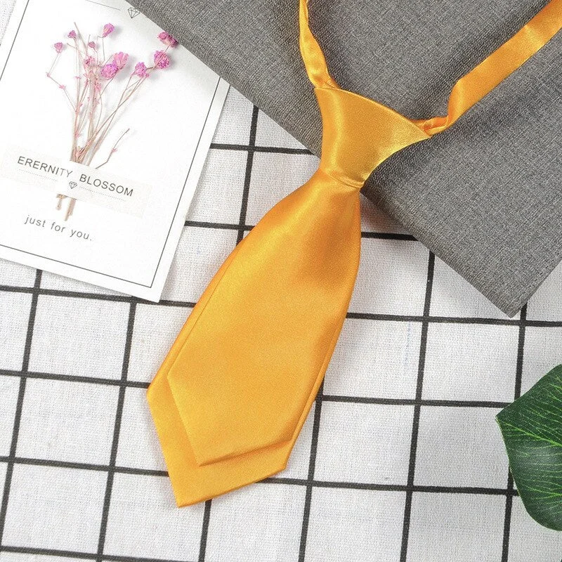 Necktie Polyester Men's Women's Shirts Student School Uniform Career Simple Double Layer Short Small Tie Classic Trendy Gifts