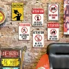 6pcs - Warning - Vintage Metal Signs(12*16Inch)