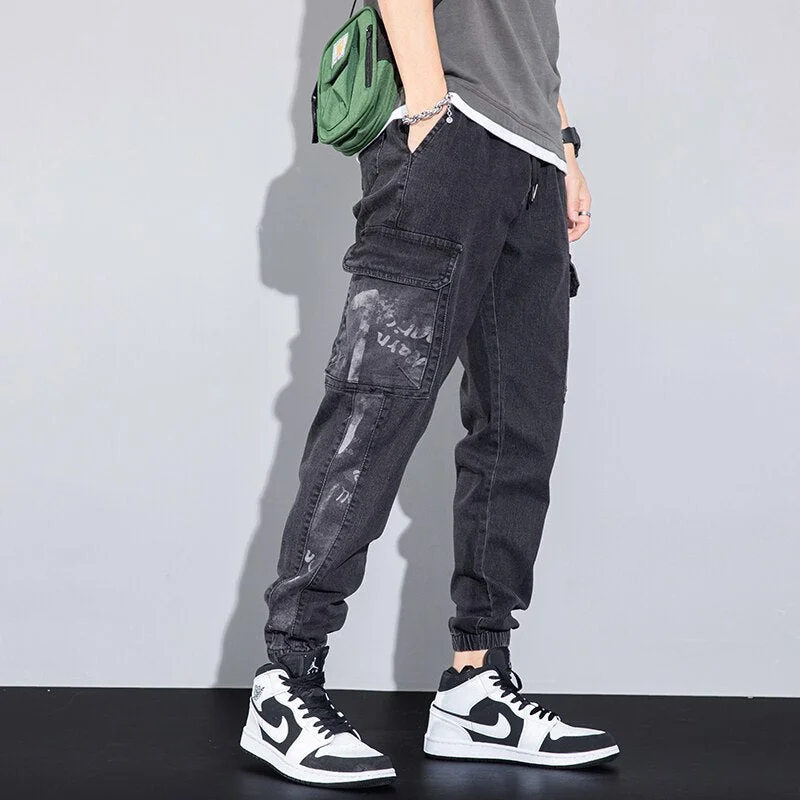 2021 New Men Trousers Jeans All-Match Straight Slim Trousers Spring and Autumn Thin Stretch Casual Trousers for Men