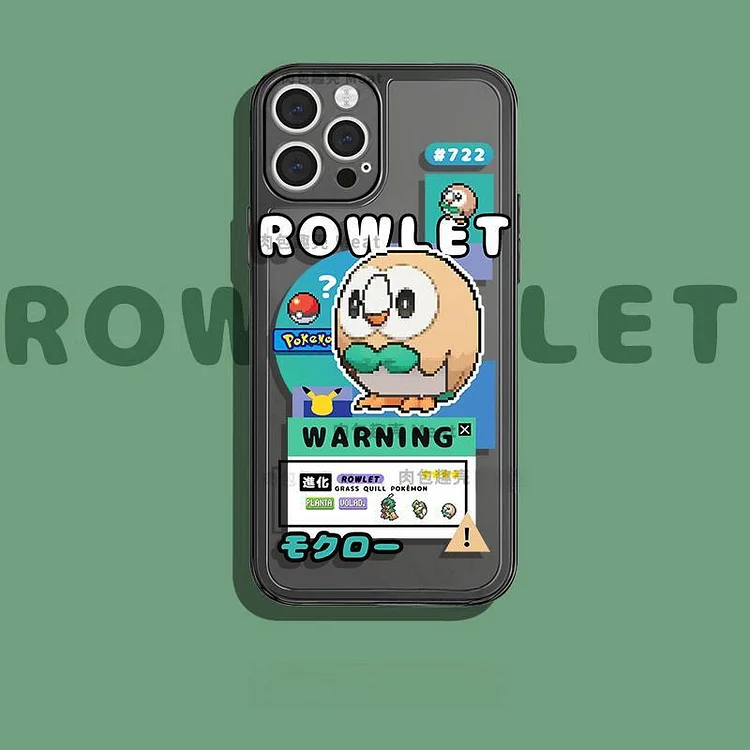 Pokemon Rowlet Pixel Style Cute IPhone Case weebmemes