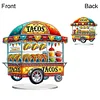 (US Only)2D Flat Print Taco Cart Light DIY Diamond Painting Desktop Decorations