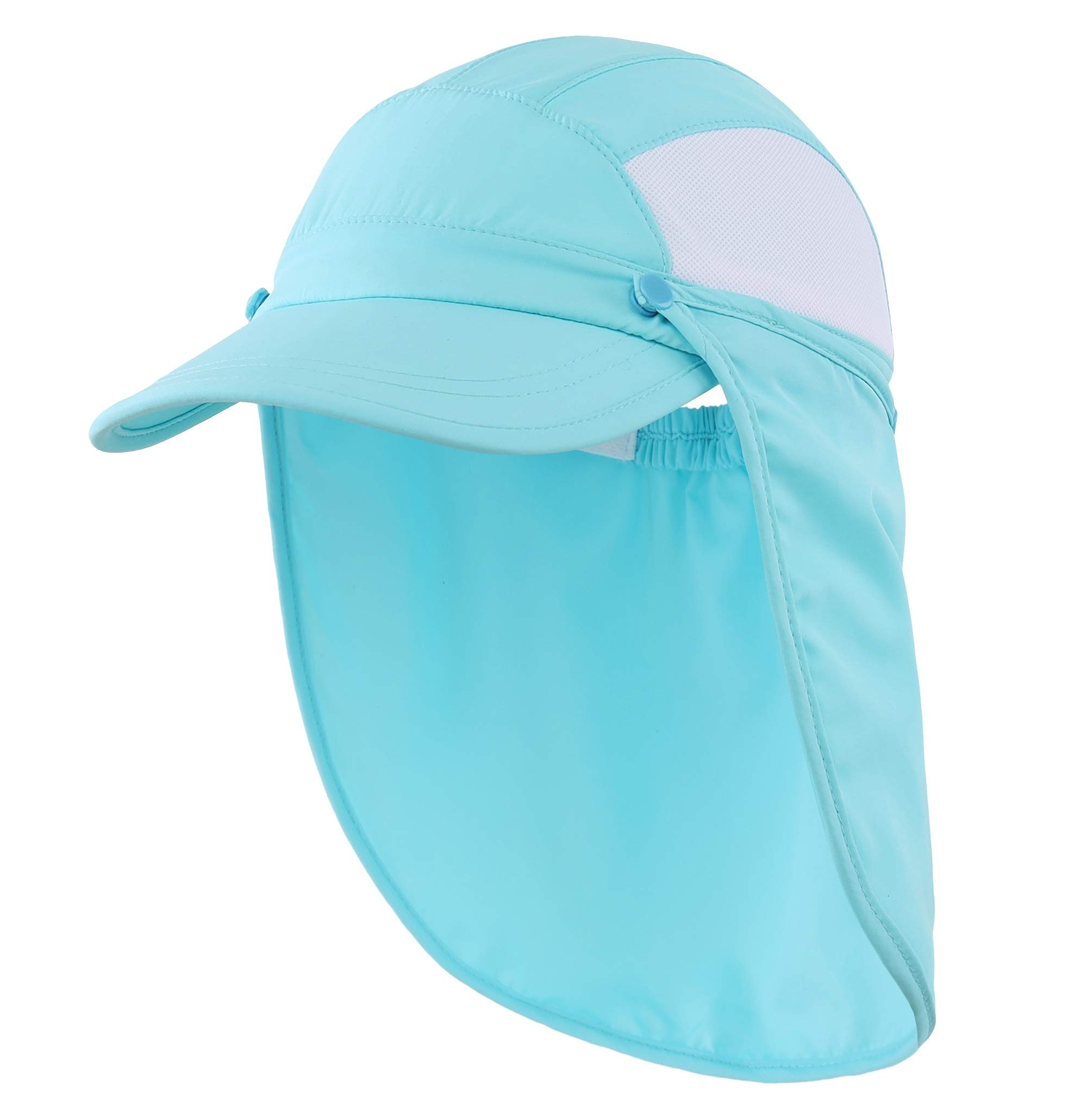Home Prefer Kids Visor Sun Hat with Removable Neck Flap UPF 50+ Baseball Cap