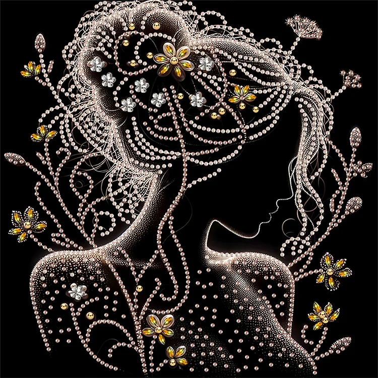 Silhouette Woman - Partial Drill - Special Diamond Painting(30*30cm)