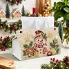 Cute for Snowman DIY Pearl Diamond Painting PU Cover Tissue Holder Kit Pearl Art Painting Decoration for Home & Gifts