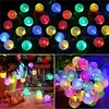 Solar bubble spherical light string outdoor atmosphere crystal ball light strip Christmas garden courtyard decoration light strip