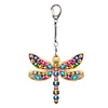 1PC DIY 3D Darner Diamond Art Keychain with Lobster Buckle Double-Sided Diamond Keychains with Spring Chain Crystal Rhinestone Diamond Mosaic Key Chain Unique Handmade Gift