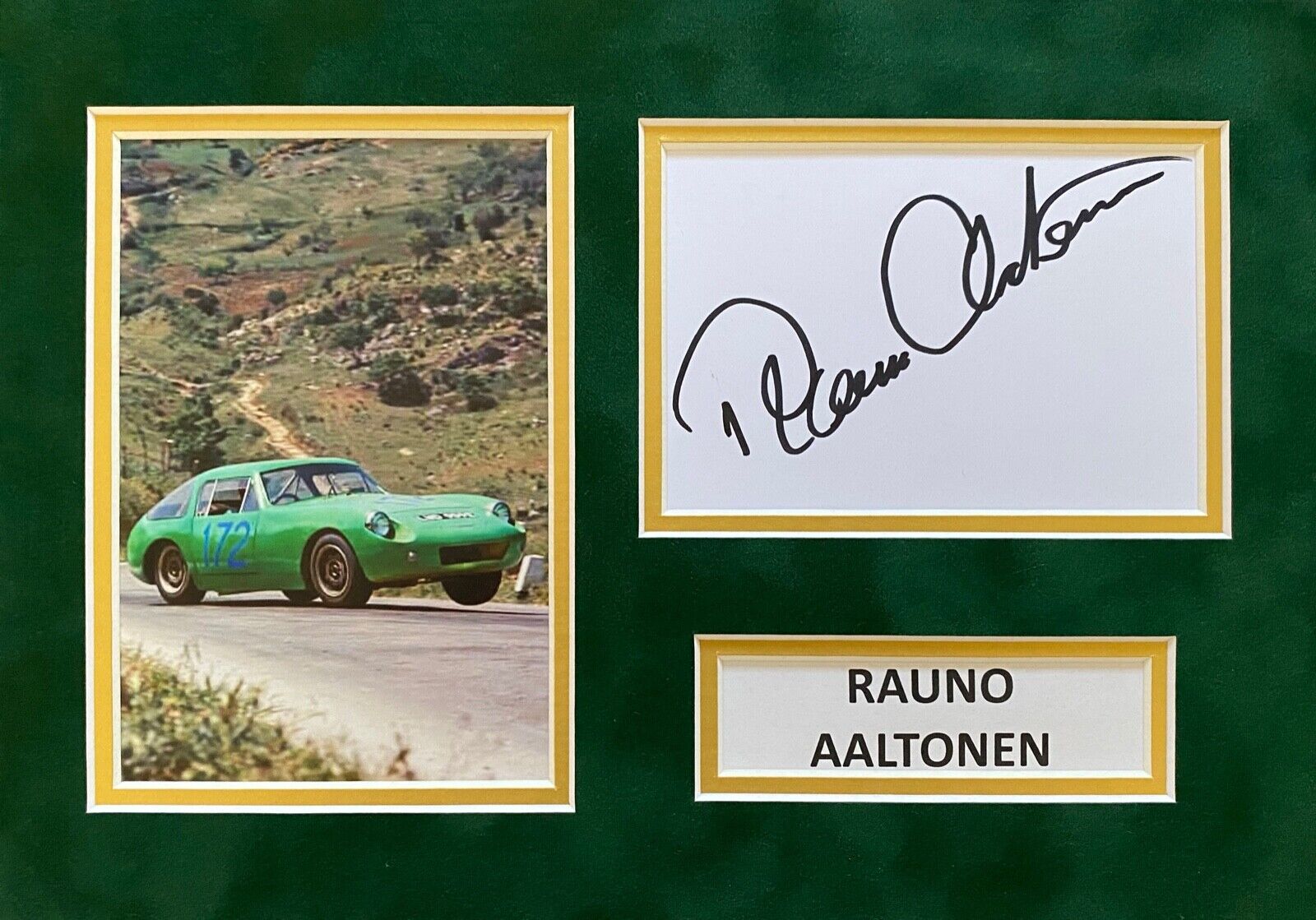 RAUNO AALTONEN SIGNED A4 Photo Poster painting MOUNT DISPLAY LE MANS AUTOGRAPH