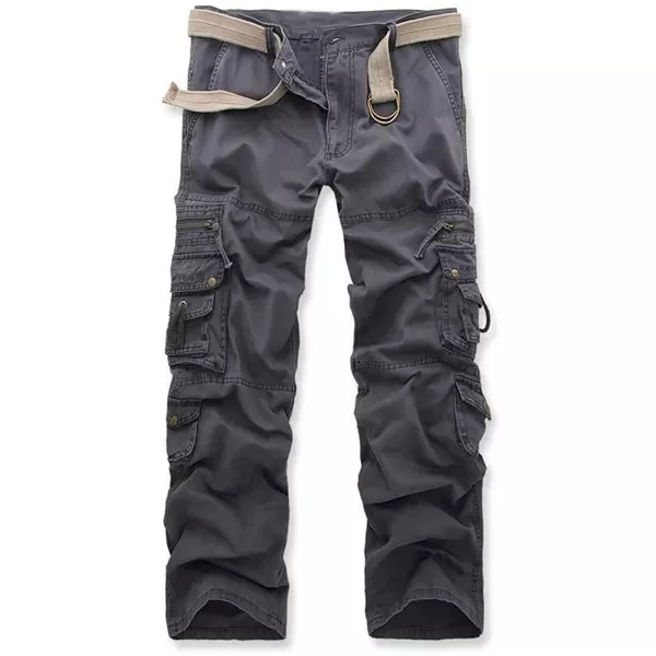 Men's Outdoor Vintage Washed Cotton Washed Multi-pocket Tactical Pants