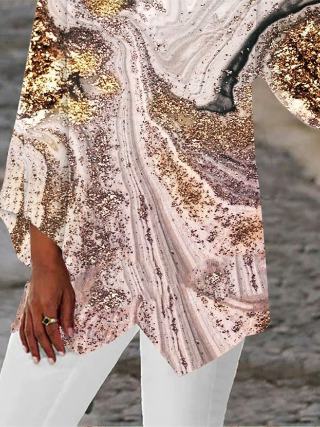 Women Half Sleeve V-neck Solid Color Dress