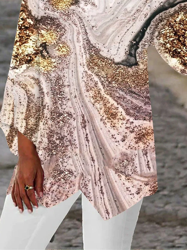 Women Half Sleeve V-neck Solid Color Dress