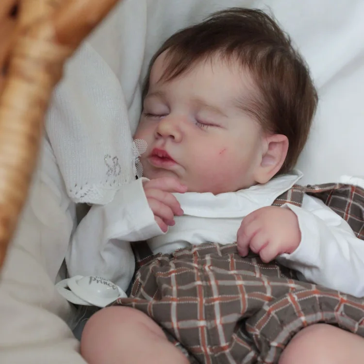  [New] 20" Silicone Vinyl Body Reborn Girl Doll Named Podinta with Brown Hair - Reborndollsshop®-Reborndollsshop®