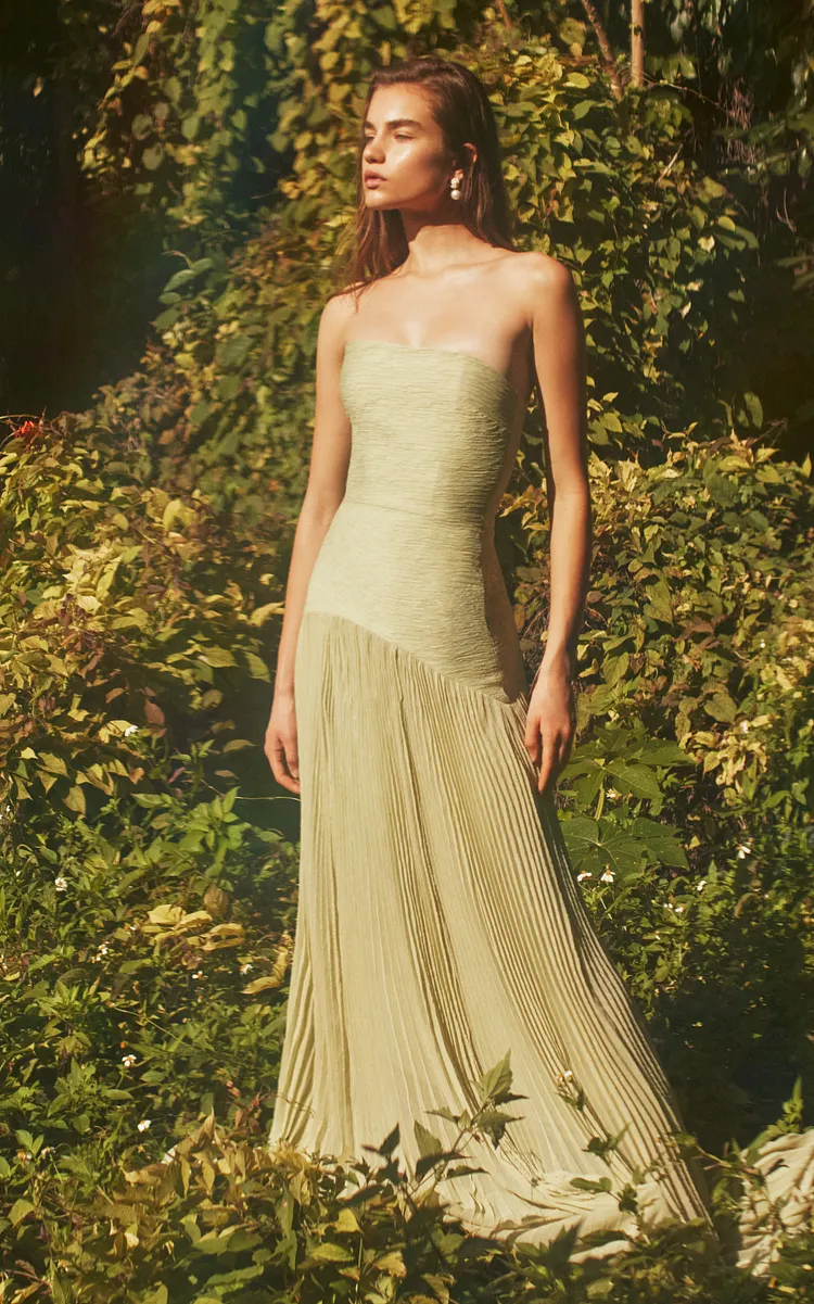 pleated wrap maxi dress Perfect Pleated Wrap Dress Ivory / L