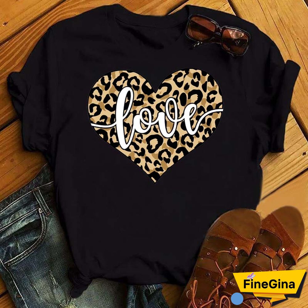 Maycaur Fashion Women T Shirt Love Heart Printed T Shirt Casual Red Tops 90s Valentine's Shirt Female Harajuku Graphic Tshirt