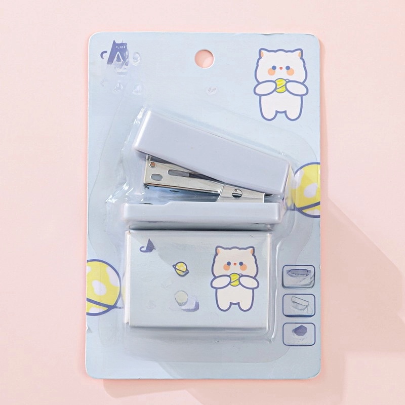 Cartoon Plastic Metal Class Learning Cute Stapler