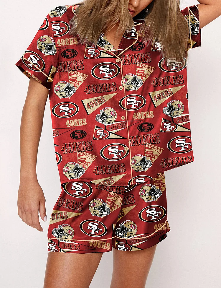 Women's 49ers Football Pajama Set