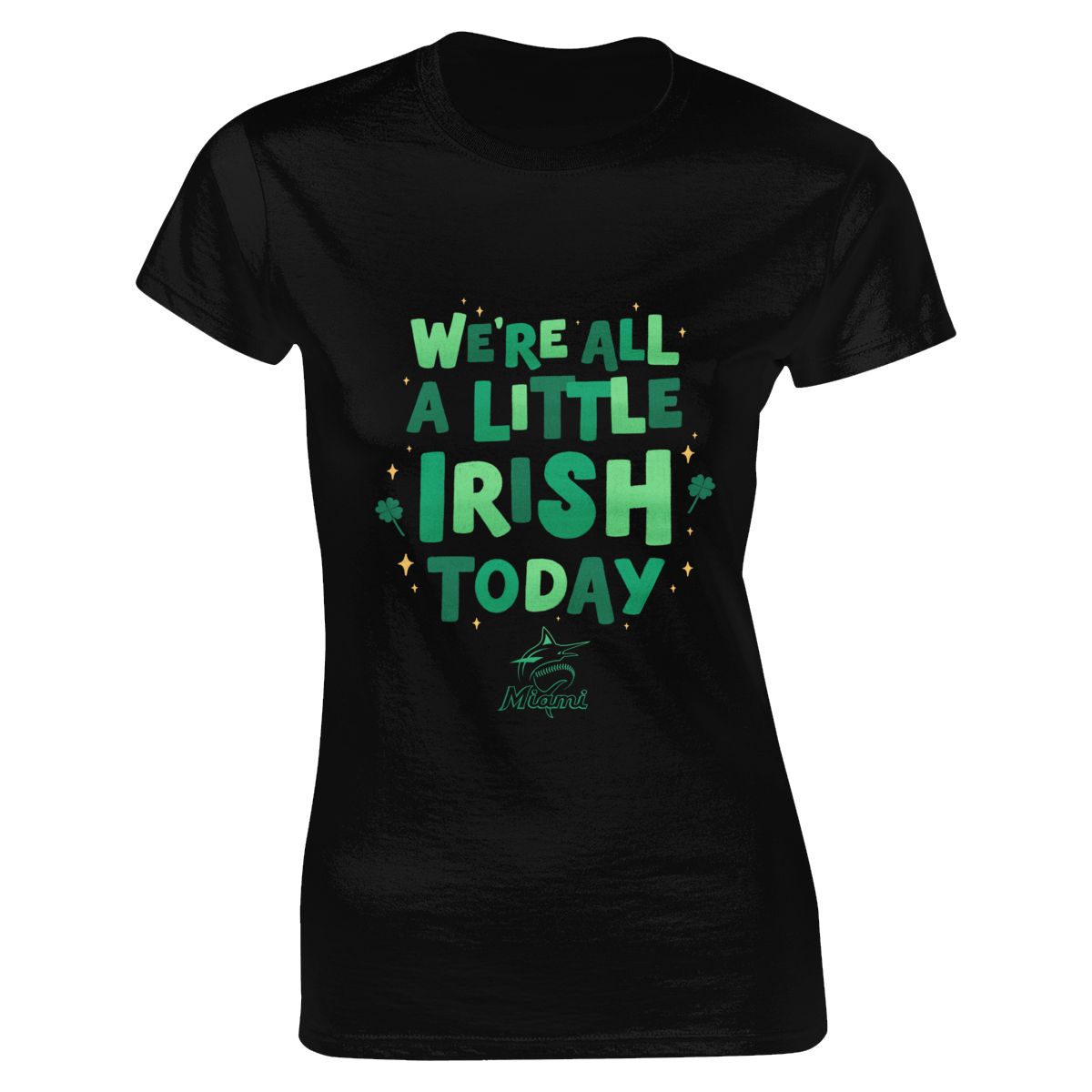 Miami Marlins We're All A Little Irish Today Women's Classic-Fit T-Shirt