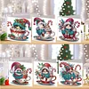 6PCS DIY Diamond Art Greeting Cards Christmas Gnome Congratulations Cards & Gift