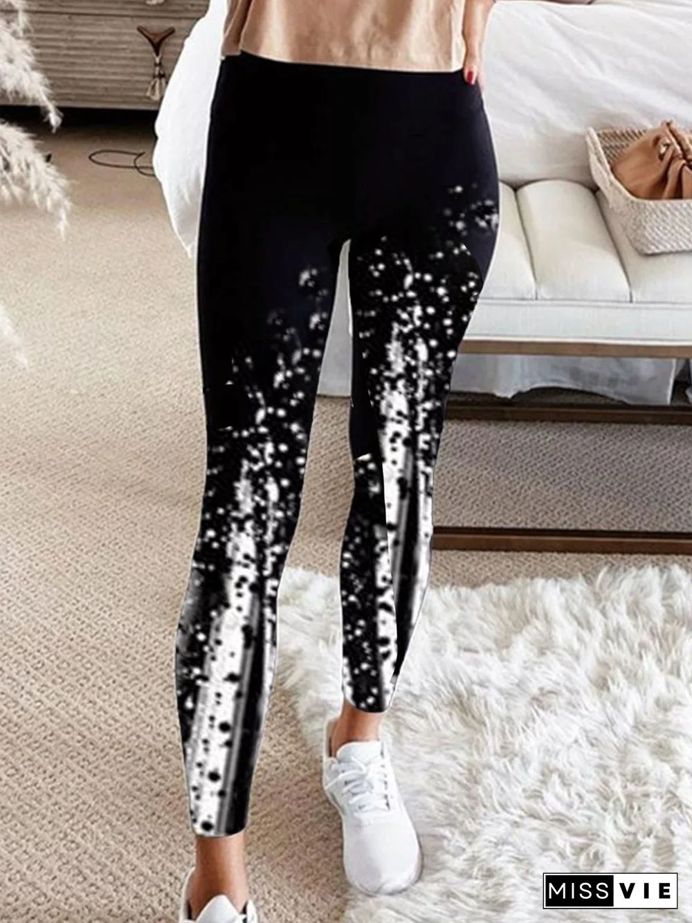 Cotton Blends Skinny Leggings