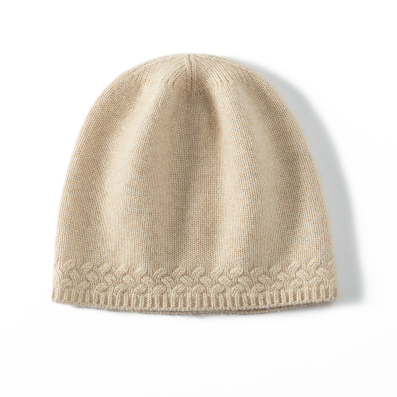 100% Cashmere Slouchy Beanie Solid Classic Style REAL SILK LIFE